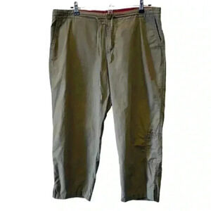 Columbia Khaki Green Cropped Capri Pants Hiking Size Large Petite
